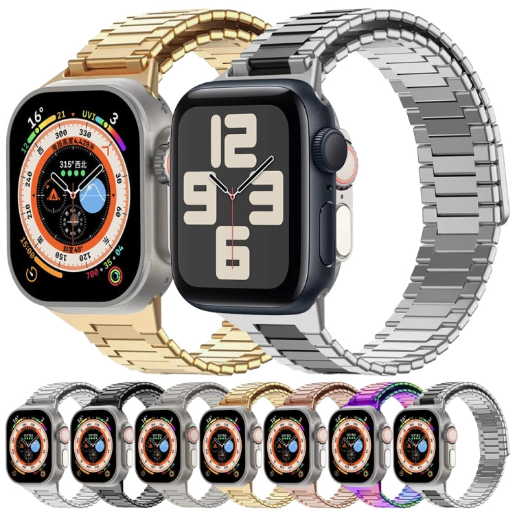 Correia de Relógio de Metal Magnética de Aço Inoxidável Bamboo, Para Apple Watch Series 6 40mm, Para Apple Watch Series 6 44mm, Para Apple Watch Series 5 44mm, Para Apple Watch Series 5 40mm, Para Apple Watch Series 4 44mm, Para Apple Watch Series 4 40mm