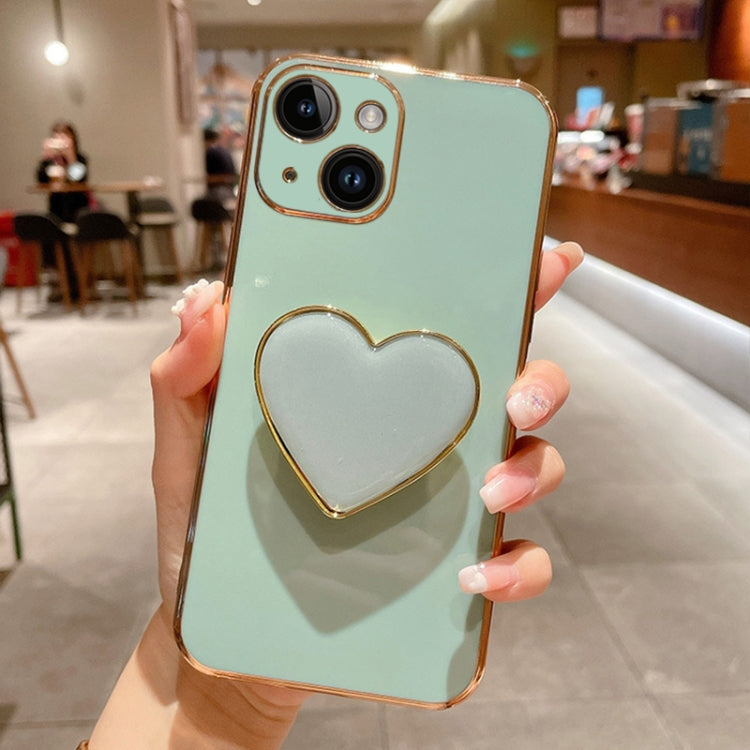 Capa para telemóvel TPU com suporte em forma de coração electroplated, para iPhone 14 Pro Max, para iPhone SE 2022 / 2020 / 7 / 8, para iPhone 13 Pro Max, para iPhone 13 Pro, para iPhone 13, para iPhone 13 mini, para iPhone 12, para iPhone 12 Pro Max