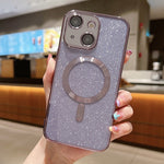 Capa de Telemóvel TPU MagSafe com Electroplating de Glitter, Para iPhone 16 Pro, Para iPhone 16 Plus, Para iPhone 16, Para iPhone 15 Pro Max, Para iPhone 15 Pro, Para iPhone 15 Plus