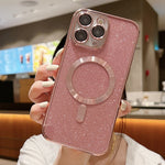 Capa de Telemóvel TPU MagSafe com Electroplating de Glitter, Para iPhone 11 Pro Max, Para iPhone 11, Para iPhone 11 Pro, Para iPhone X / XS, Para iPhone XR, Para iPhone XS Max