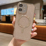Capa de Telemóvel TPU MagSafe com Electroplating de Glitter, Para iPhone 11 Pro Max, Para iPhone 11, Para iPhone 11 Pro, Para iPhone X / XS, Para iPhone XR, Para iPhone XS Max