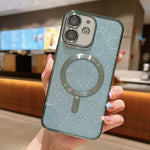 Capa de Telemóvel TPU MagSafe com Electroplating de Glitter, Para iPhone 11 Pro Max, Para iPhone 11, Para iPhone 11 Pro, Para iPhone X / XS, Para iPhone XR, Para iPhone XS Max