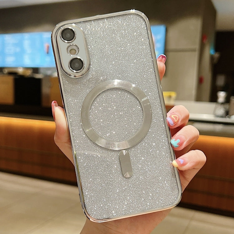 Capa de Telemóvel TPU MagSafe com Electroplating de Glitter, Para iPhone 11 Pro Max, Para iPhone 11, Para iPhone 11 Pro, Para iPhone X / XS, Para iPhone XR, Para iPhone XS Max