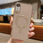 Capa de Telemóvel TPU MagSafe com Electroplating de Glitter, Para iPhone 11 Pro Max, Para iPhone 11, Para iPhone 11 Pro, Para iPhone X / XS, Para iPhone XR, Para iPhone XS Max