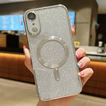 Capa de Telemóvel TPU MagSafe com Electroplating de Glitter, Para iPhone 11 Pro Max, Para iPhone 11, Para iPhone 11 Pro, Para iPhone X / XS, Para iPhone XR, Para iPhone XS Max