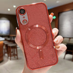 Capa de Telemóvel TPU MagSafe com Electroplating de Glitter, Para iPhone 11 Pro Max, Para iPhone 11, Para iPhone 11 Pro, Para iPhone X / XS, Para iPhone XR, Para iPhone XS Max