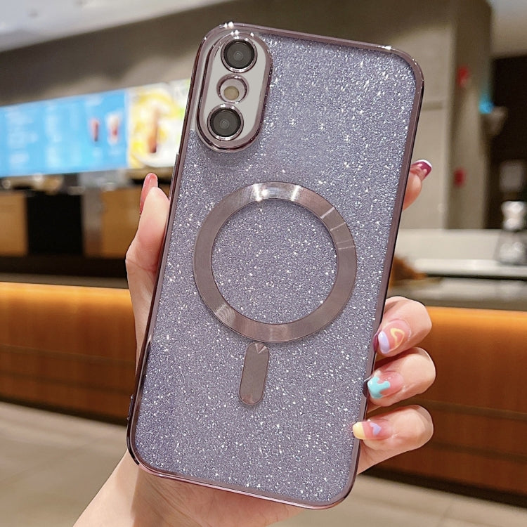 Capa de Telemóvel TPU MagSafe com Electroplating de Glitter, Para iPhone 11 Pro Max, Para iPhone 11, Para iPhone 11 Pro, Para iPhone X / XS, Para iPhone XR, Para iPhone XS Max
