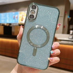 Capa de Telemóvel TPU MagSafe com Electroplating de Glitter, Para iPhone 11 Pro Max, Para iPhone 11, Para iPhone 11 Pro, Para iPhone X / XS, Para iPhone XR, Para iPhone XS Max