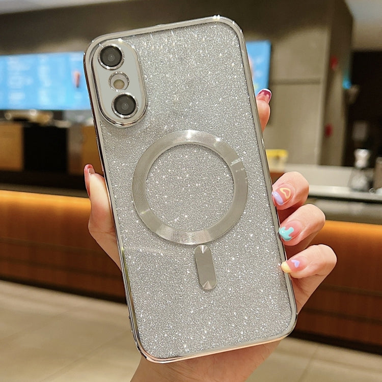 Capa de Telemóvel TPU MagSafe com Electroplating de Glitter, Para iPhone 11 Pro Max, Para iPhone 11, Para iPhone 11 Pro, Para iPhone X / XS, Para iPhone XR, Para iPhone XS Max
