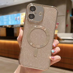 Capa de Telemóvel TPU MagSafe com Electroplating de Glitter, Para iPhone 16 Pro, Para iPhone 16 Plus, Para iPhone 16, Para iPhone 15 Pro Max, Para iPhone 15 Pro, Para iPhone 15 Plus