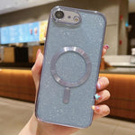 Capa para telemóvel MagSafe TPU com glitter electroplated, para iPhone 17e / 16e, para iPhone 17 Pro Max, para iPhone 17 Pro, para iPhone 17, para iPhone Air, para iPhone 16 Pro Max