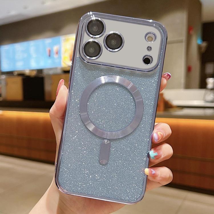 Capa para telemóvel MagSafe TPU com glitter electroplated, para iPhone 17e / 16e, para iPhone 17 Pro Max, para iPhone 17 Pro, para iPhone 17, para iPhone Air, para iPhone 16 Pro Max