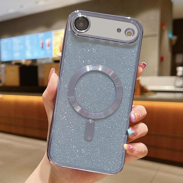 Capa para telemóvel MagSafe TPU com glitter electroplated, para iPhone 17e / 16e, para iPhone 17 Pro Max, para iPhone 17 Pro, para iPhone 17, para iPhone Air, para iPhone 16 Pro Max