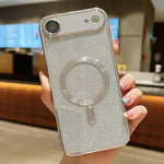 Capa para telemóvel MagSafe TPU com glitter electroplated, para iPhone 17e / 16e, para iPhone 17 Pro Max, para iPhone 17 Pro, para iPhone 17, para iPhone Air, para iPhone 16 Pro Max
