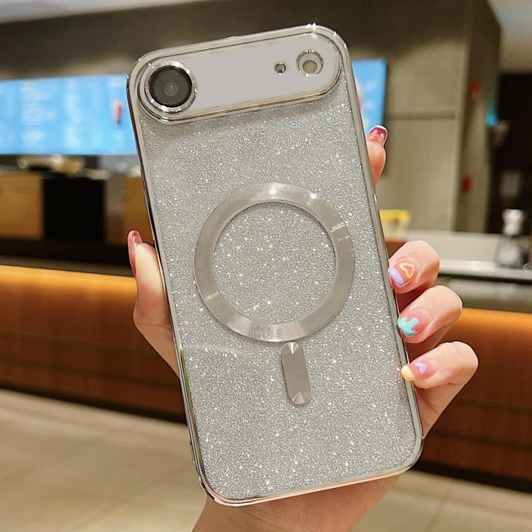 Capa para telemóvel MagSafe TPU com glitter electroplated, para iPhone 17e / 16e, para iPhone 17 Pro Max, para iPhone 17 Pro, para iPhone 17, para iPhone Air, para iPhone 16 Pro Max