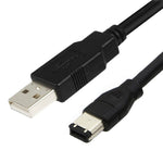 Cabo adaptador JUNSUNMAY Firewire IEEE 1394 macho de 6 pinos para USB 2.0 macho, 1.8m, 3m, 4.5m