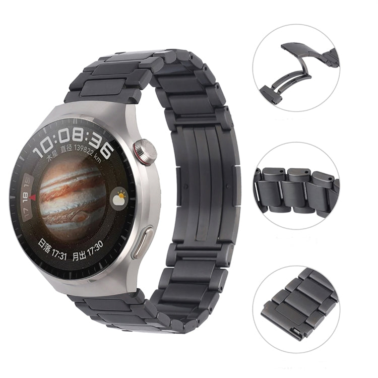 H-Shaped Folding Buckle Stainless Steel Metal Watch Band, For Huawei Watch GT4 46mm, For Huawei Watch 4 / 4 Pro, For Huawei Watch Ultimate / Buds, For Huawei Watch GT3 SE, For Huaei Watch 3 Pro New, For Huawei Watch GT3 Pro 46mm / Watch GT3 46mm       ...