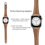 Correia de Relógio com Fivela Borboleta de Pele Lisa, Para Apple Watch SE 2022 40mm, Para Apple Watch SE 2022 44mm, Para Apple Watch Series 7 41mm, Para Apple Watch Series 7 45mm