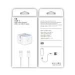 Carregador PD35W USB-C / Tipo-C com Cabo de Dados Tipo-C para Tipo-C de 1m, Ficha UK, Ficha UK + Cabo Tipo-C