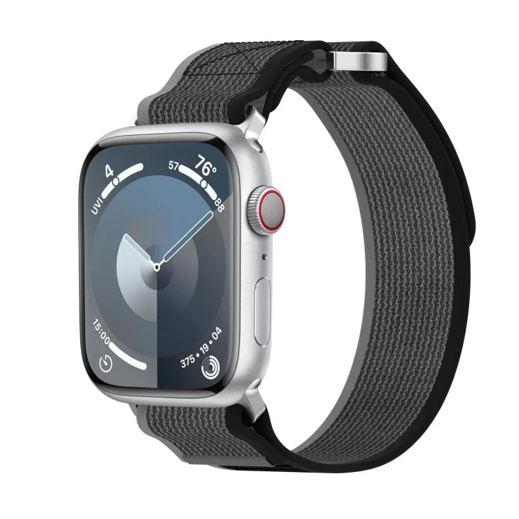 Double Hook and Loop Faster Nylon Watch Band, For Apple Watch SE 40mm, For Apple Watch SE 44mm, For Apple Watch Series 6 40mm, For Apple Watch Series 6 44mm, For Apple Watch Series 5 44mm, For Apple Watch Series 5 40mm, For Apple Watch 4 44mm          ...