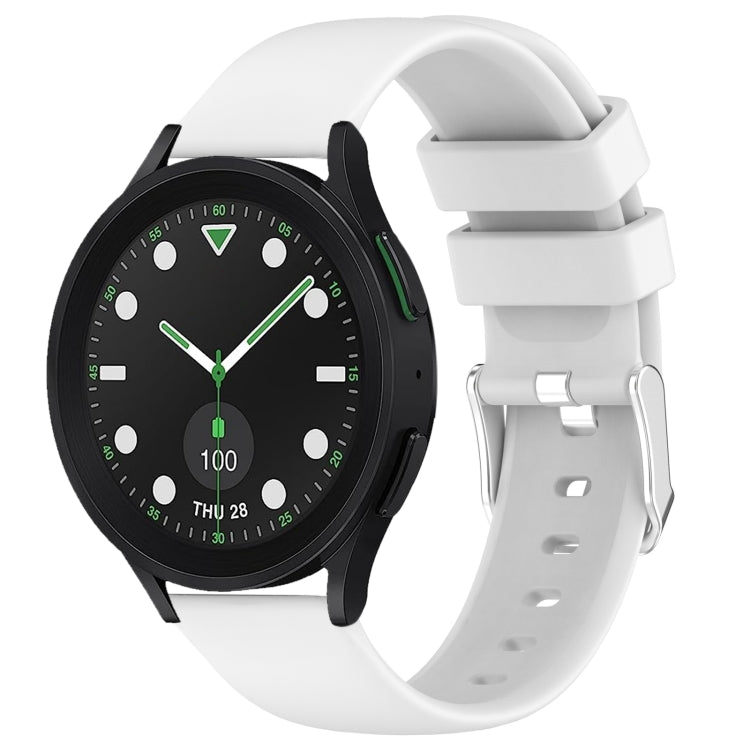 Correia de relógio em silicone de cor sólida lisa 20mm, para Samsung Galaxy Watch 5 Pro Edição Golfe, para Samsung Galaxy Watch 5 Edição Golfe, para Samsung Galaxy Watch 5 44mm, para Samsung Galaxy Watch 5 Pro 45mm