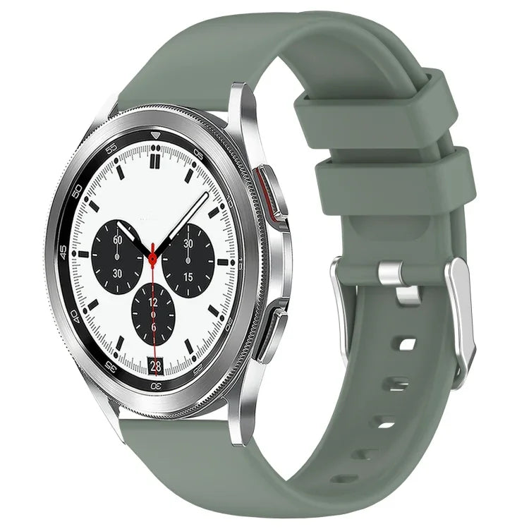 Pulseira de Silicone Lisa de Cor Sólida 20mm, Para Samsung Galaxy Watch 4 Classic 42mm, Para Samsung Galaxy Watch Active 2 44mm, Para Samsung Galaxy Watch Active 2 40mm, Para Samsung Galaxy Watch 42mm
