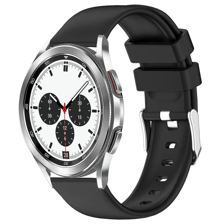 Pulseira de Silicone Lisa de Cor Sólida 20mm, Para Samsung Galaxy Watch 4 Classic 42mm, Para Samsung Galaxy Watch Active 2 44mm, Para Samsung Galaxy Watch Active 2 40mm, Para Samsung Galaxy Watch 42mm