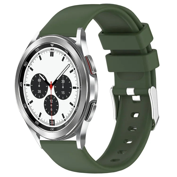 Pulseira de Silicone Lisa de Cor Sólida 20mm, Para Samsung Galaxy Watch 4 Classic 42mm, Para Samsung Galaxy Watch Active 2 44mm, Para Samsung Galaxy Watch Active 2 40mm, Para Samsung Galaxy Watch 42mm