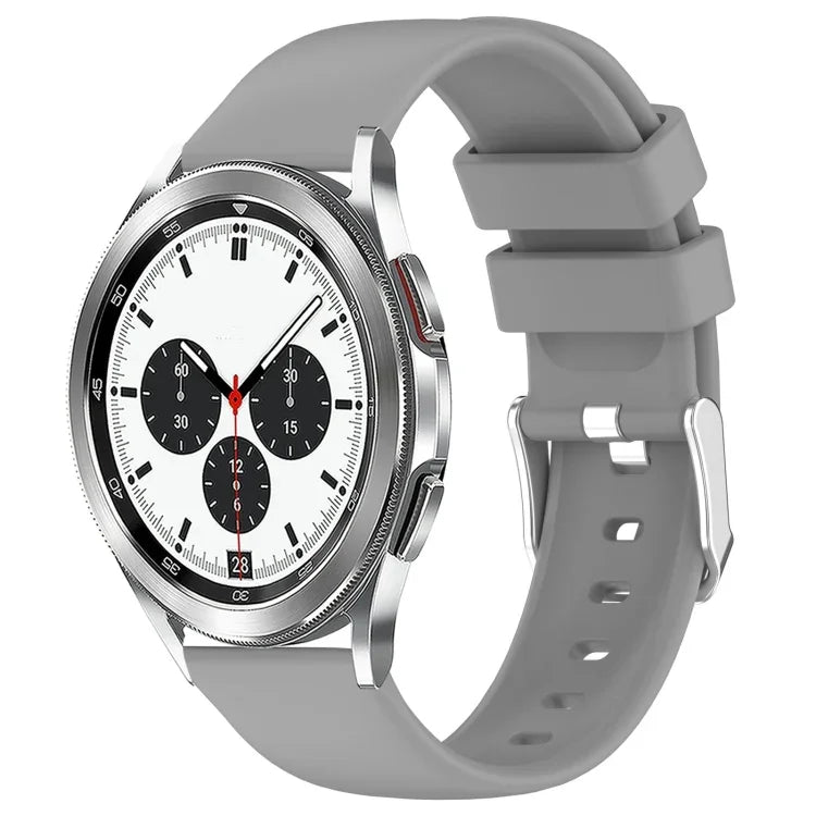 Pulseira de Silicone Lisa de Cor Sólida 20mm, Para Samsung Galaxy Watch 4 Classic 42mm, Para Samsung Galaxy Watch Active 2 44mm, Para Samsung Galaxy Watch Active 2 40mm, Para Samsung Galaxy Watch 42mm