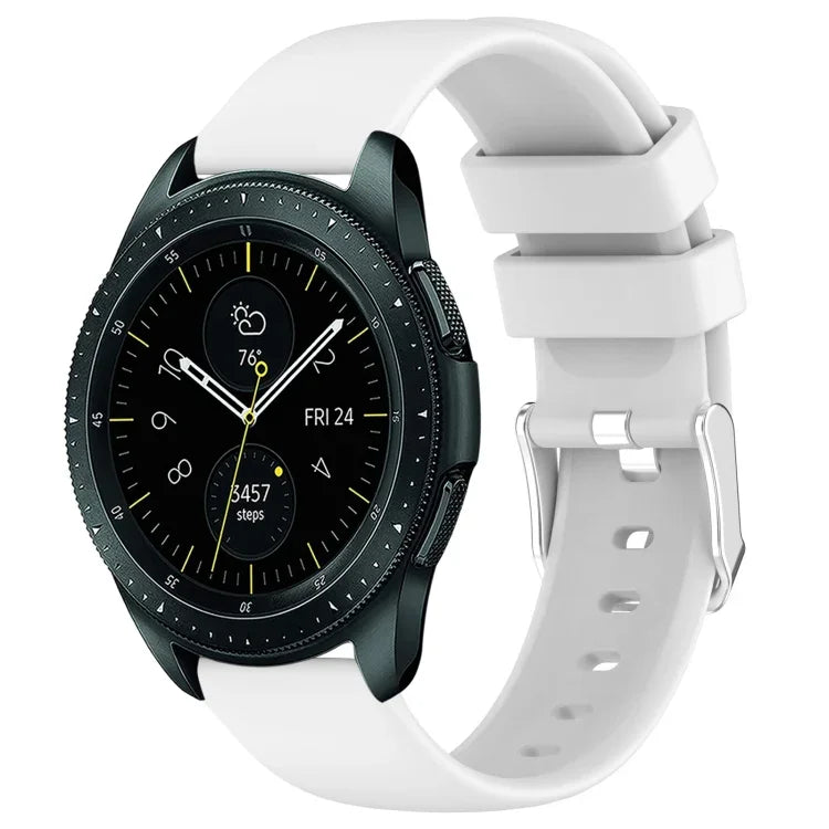 Pulseira de Silicone Lisa de Cor Sólida 20mm, Para Samsung Galaxy Watch 4 Classic 42mm, Para Samsung Galaxy Watch Active 2 44mm, Para Samsung Galaxy Watch Active 2 40mm, Para Samsung Galaxy Watch 42mm