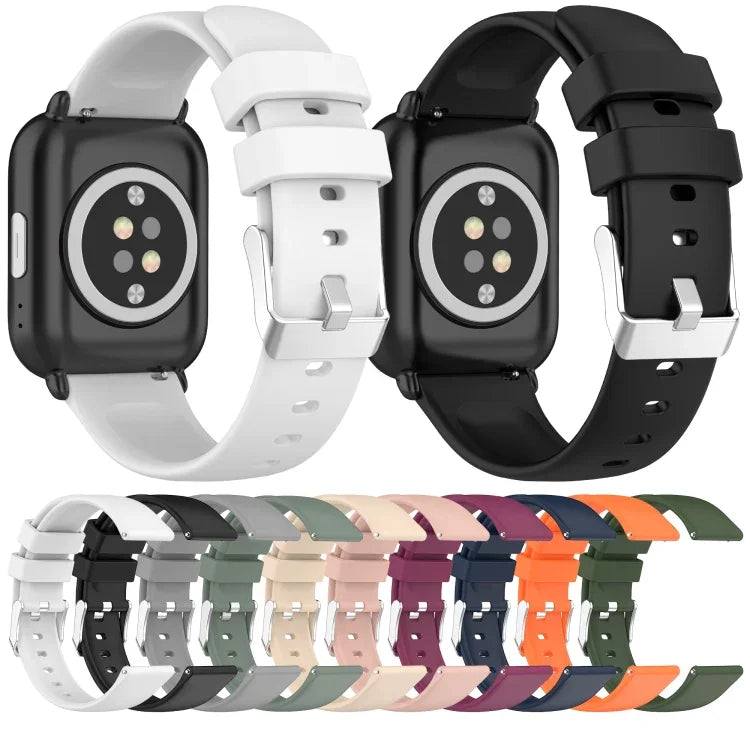 Pulseira de Silicone Lisa de Cor Sólida 20mm, Para Samsung Galaxy Watch 4 Classic 42mm, Para Samsung Galaxy Watch Active 2 44mm, Para Samsung Galaxy Watch Active 2 40mm, Para Samsung Galaxy Watch 42mm