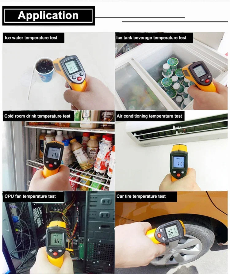 Controlador Digital de Sensor de Temperatura Infravermelho Laser GM320 Termómetro Portátil, GM320