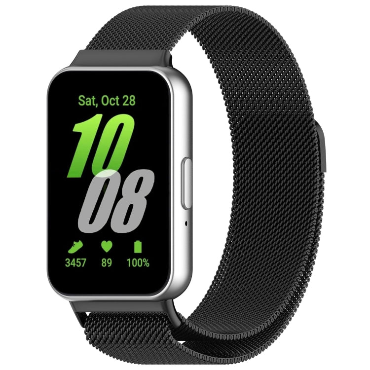 For Samsung Galaxy Fit 3 Milanese Metal Steel Mesh Watch Band, Silver, Black, Gray, Pink, Starlight, Gold, Rose Gold