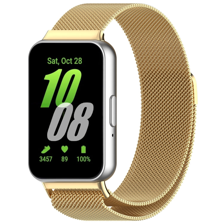 For Samsung Galaxy Fit 3 Milanese Metal Steel Mesh Watch Band, Silver, Black, Gray, Pink, Starlight, Gold, Rose Gold