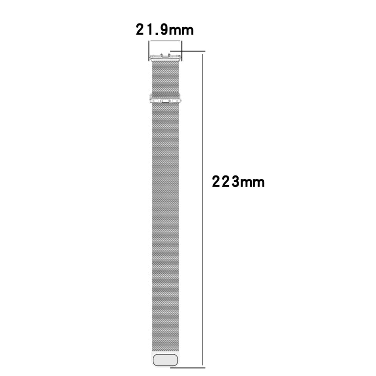 For Samsung Galaxy Fit 3 Milanese Metal Steel Mesh Watch Band, Silver, Black, Gray, Pink, Starlight, Gold, Rose Gold