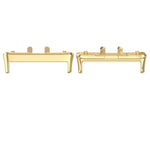 For Samsung Galaxy Fit 3 SM-R390 1 Pair Metal Watch Band Connector, Silver, Black, Gold, Rose Gold