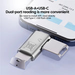 Adaptador conversor OTG JS-109 USB-C / Tipo-C para Tipo-C + USB 3.0 para auscultadores digitais e U-Disk, Tipo-C para Tipo-C + USB