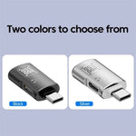 Adaptador conversor OTG JS-109 USB-C / Tipo-C para Tipo-C + USB 3.0 para auscultadores digitais e U-Disk, Tipo-C para Tipo-C + USB