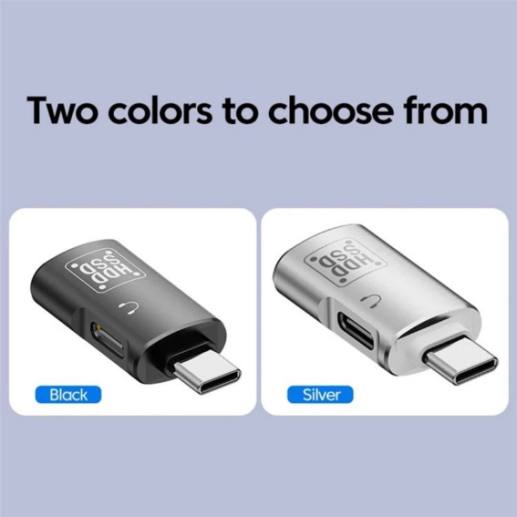 Adaptador conversor OTG JS-109 USB-C / Tipo-C para Tipo-C + USB 3.0 para auscultadores digitais e U-Disk, Tipo-C para Tipo-C + USB