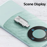 Adaptador conversor OTG JS-109 USB-C / Tipo-C para Tipo-C + USB 3.0 para auscultadores digitais e U-Disk, Tipo-C para Tipo-C + USB