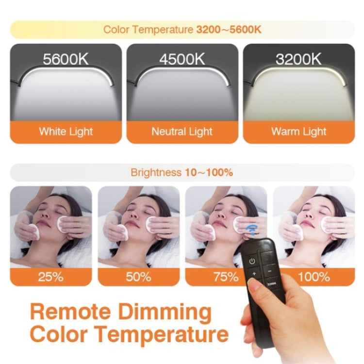 Lâmpada LED Lunar de Pé HD-G63X com Dimerização Remota, Lâmpada de Beleza para Manicure e Pestanas, Plugue US, Plugue UK, Plugue EU, Plugue AU