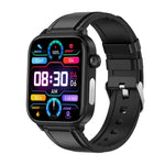 ET570 Relógio Inteligente com Ecrã a Cores de 1,96 polegadas e Correia de Couro, Suporta Chamadas Bluetooth / ECG