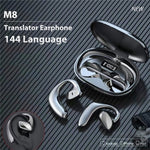 Auriculares Bluetooth TWS Tradutor de Voz Inteligente com Redução de Ruído M8, Tradução em 144 Línguas, M8