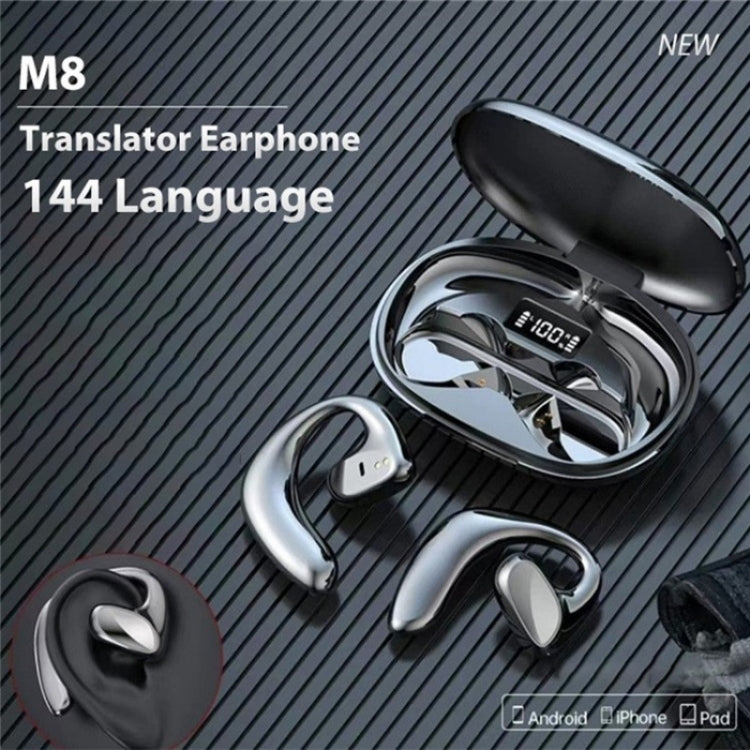 Auriculares Bluetooth TWS Tradutor de Voz Inteligente com Redução de Ruído M8, Tradução em 144 Línguas, M8