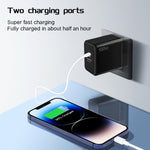 Carregador de Telemóvel USB 67W / Tipo-C PD 33W de Carregamento Super Rápido com Protocolo Completo, Ficha UE, Ficha UE