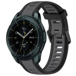 20mm Two Color Textured Silicone Watch Band, For Samsung  Galaxy Watch 4 Classic 42mm, For Samsung Galaxy Watch Active 2 44mm, For Samsung Galaxy Watch Active 2 40mm, For Samsung Galaxy Watch 42mm