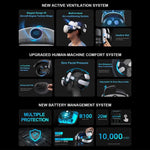 BOBOVR S3 Pro Para Meta Quest 3 VR Correia de Cabeça com Bateria de 10000mAh, S3 Pro