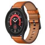 20mm SX Connector Metal Button Switch Leather Watch Band, For Samsung Galaxy Watch 5, For Samsung Galaxy Watch 5 Pro, For Samsung Galaxy Watch 4, For Samsung Galaxy Gear Sport, For Samsung Galaxy Watch 3 41mm, For Samsung Galaxy Watch Active           ...