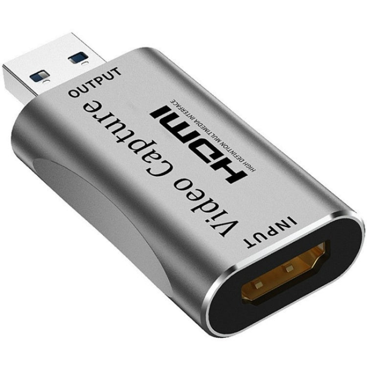 C30 Placa de Captura de Vídeo HD USB Masculino para HDMI Feminino em Liga de Alumínio para Streaming de Jogos, C30