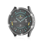 For Samsung Galaxy Watch 7 40mm Single Diamond Hollow PC Watch Protective Case